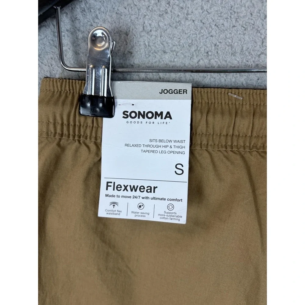 Sonoma Goods For Life Pants Mens Small Brown Flexwear Jogger Stretch Casual New